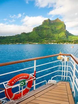 Sailing in Bora Bora Stock Photos