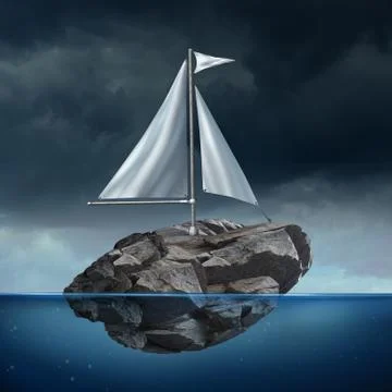 Sailing Business Problem Stock Illustration