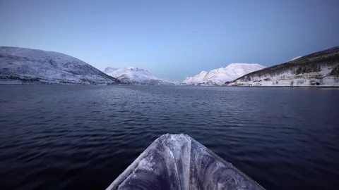 Sailing Canoe on the Lake Stock Footage 72333566