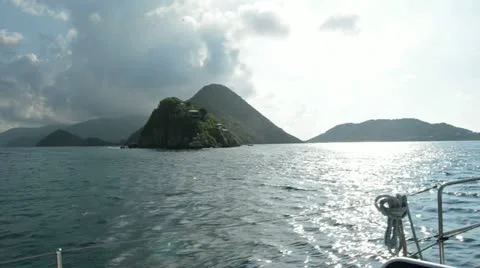 Sailing in the Caribbean Stock Footage 12319774
