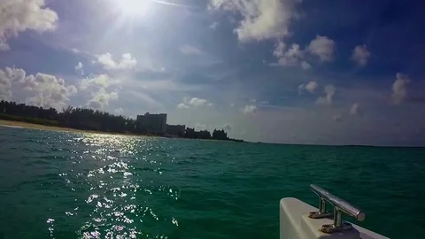 Sailing the Caribbean in Slow Motion Stock Footage