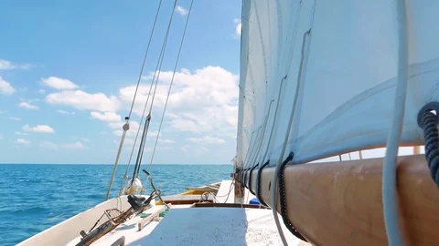 Sailing on the Caribean Sea Stock Footage 74171303