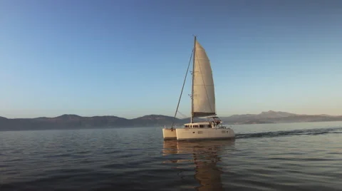 Sailing Catamaran Video stock 54920298