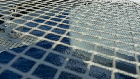 A sailing catamaran in motion. Stock Footage 103579141