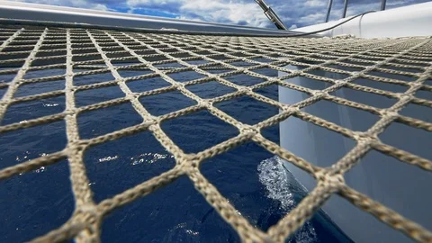 Sailing catamaran at sea. Stock Footage 103579417