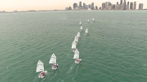 Sailing Championship in Doha Stock Footage 52781160