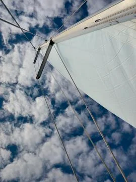 Sailing with clouds Foto stock