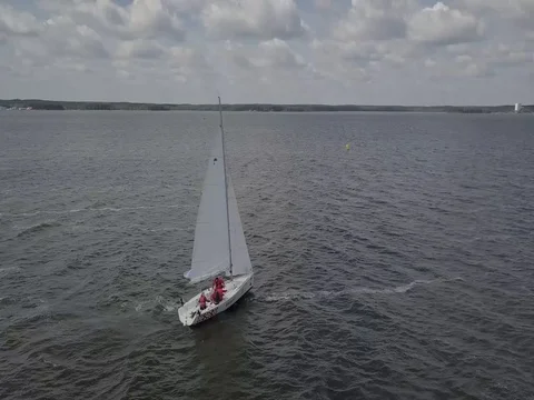 Sailing competition / Yachts Stock Footage 77336519