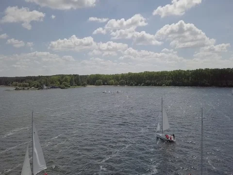 Sailing competition / Yachts Stock Footage 77337699