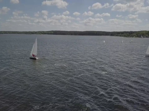 Sailing competition / Yachts Stock Footage 77337785