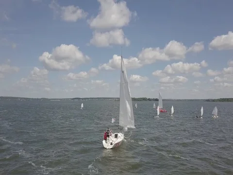 Sailing competition / Yachts Stock Footage 77337970