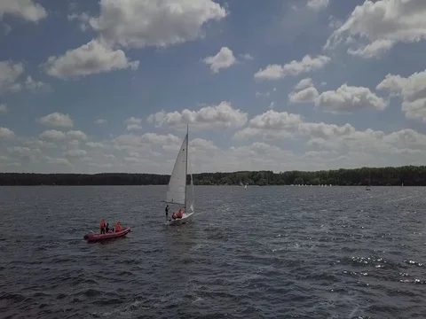 Sailing competition / Yachts Stock Footage 77338116