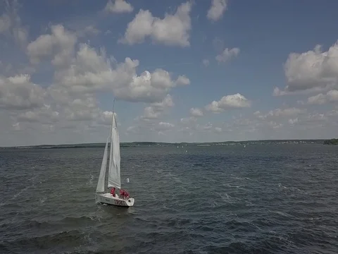 Sailing competition / Yachts Stock Footage 77338130