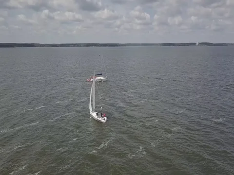 Sailing competition / Yachts Stock Footage 77338284