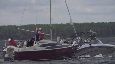 Sailing Competition / Yachts Stock Footage 85760154