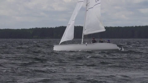 Sailing Competition / Yachts Stock Footage 85760321