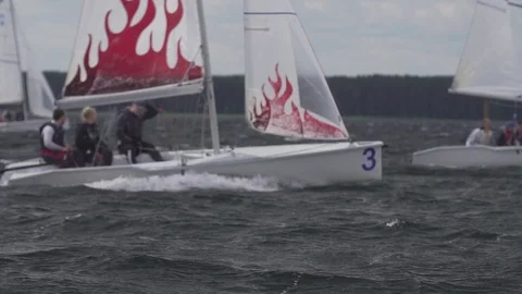 Sailing Competition / Yachts Stock Footage 85760324