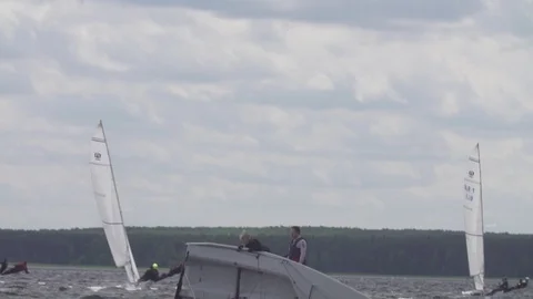 Sailing Competition / Yachts Stock Footage 85760497