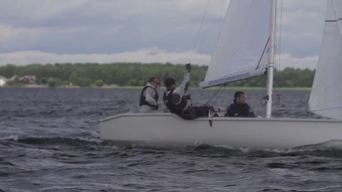 Sailing Competition / Yachts Stock Footage 85760806