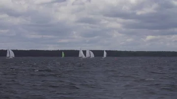 Sailing Competition / Yachts Stock Footage 85760957