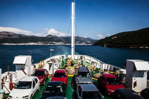 Sailing to corfu, greece Stock Photos