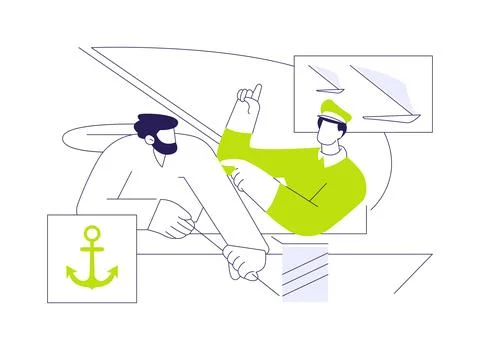 Sailing course abstract concept vector illustration. Stockillustratie