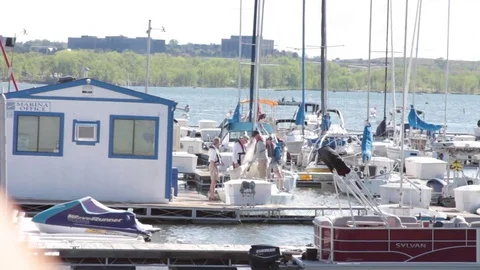 Sailing crew prepping to sail Stock Footage 77333667