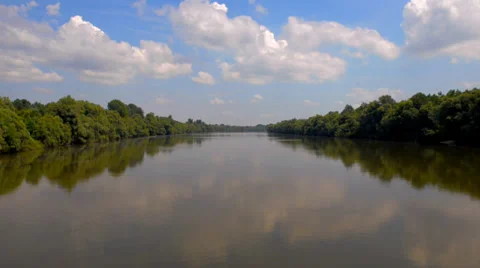 Sailing in the Danube River Stock Footage 39467405