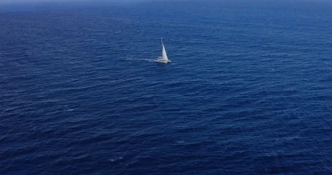 Sailing in the deep blue sea Stock Footage 115063715
