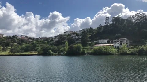 Sailing down the River Douro to Porto Stock Footage 220370418