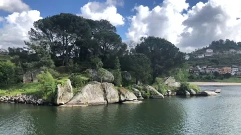 Sailing down the River Douro to Porto Stock Footage 220370458