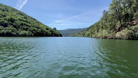 Sailing down a river Stock Footage 313225332