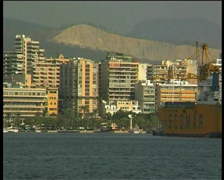Sailing in the harbor Stock Footage 113031