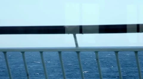 Sailing on the high sea, view from the window Stock Footage 20482613