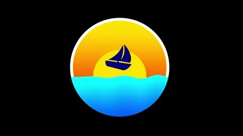 Sailing Icon Sunset Stock Footage 335633079