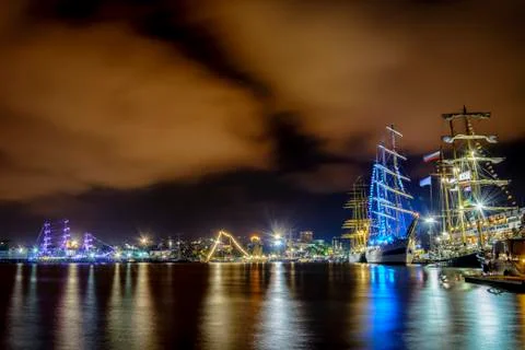 Sailing illumination Stock Photos