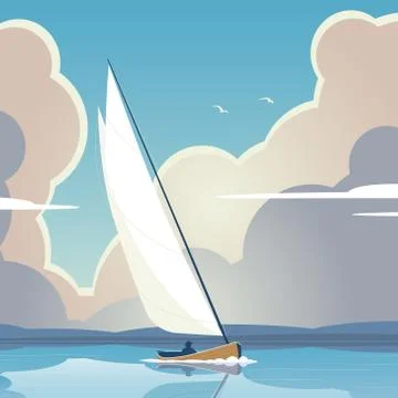 Sailing Illustrazione stock