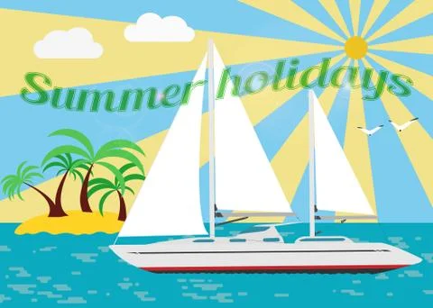 Sailing 스톡 일러스트