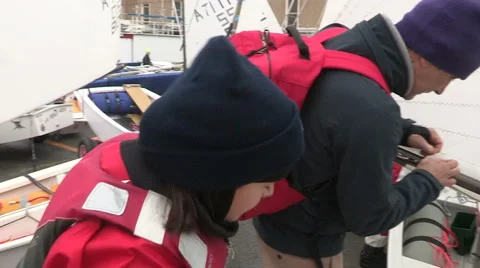 The sailing installation Stock Footage 61101128