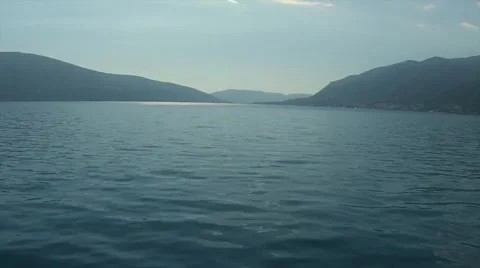 Sailing Kotor bay Stock Footage 42761213
