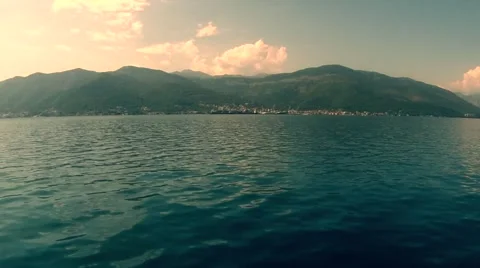 Sailing Kotor bay Stock Footage 42761293
