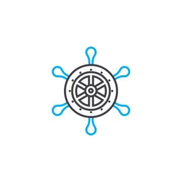 Sailing linear icon concept. Sailing line vector sign, symbol, illustration. Stock Illustration