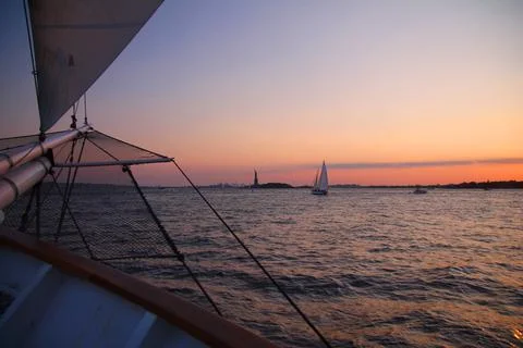 Sailing in Manhattan Stock Photos