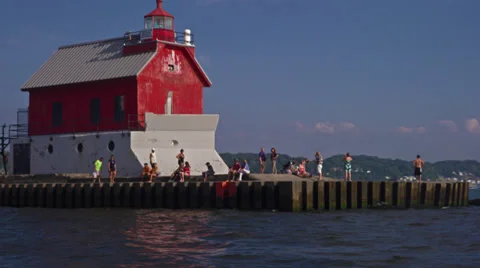 Sailing into Marina HD Stock Footage 34845005