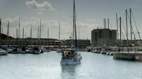 Sailing in a Marine Stock Footage 49720179