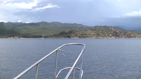 Sailing at Mediterranean Sea Stock Footage 74075326