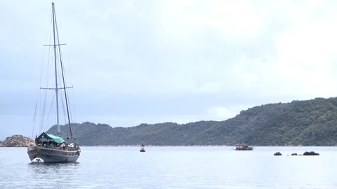 Sailing at Mediterranean Sea Stock Footage 74075331