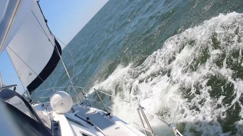 Sailing: Moderate Winds/Heeling Stock Footage 42236449