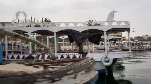 Sailing on the Nile in Luxor Stock Footage 195259913