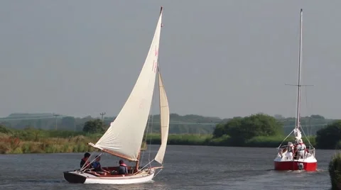 Sailing on the Norfok Broads Stock Footage 67875796